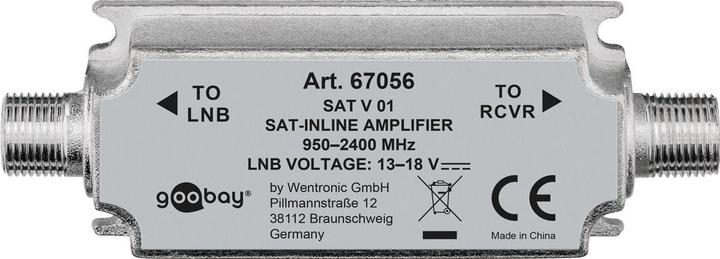 Actual product image Goobay SAT antenna amplifier 950 MHz - 2400 MHz