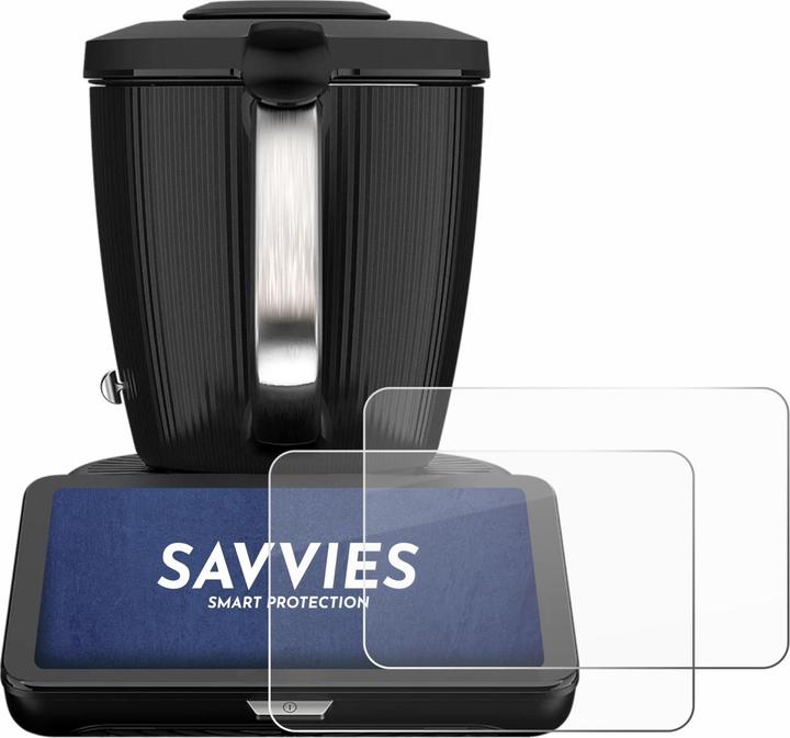 Actual product image Savvies 2x Smart Glass - 9H Hybrid Glass Screen Protector for Vorwerk Thermomix TM7