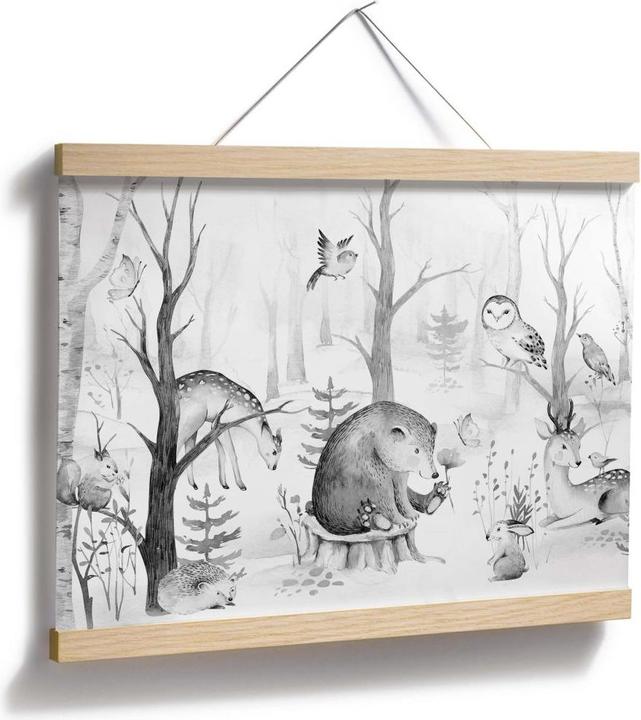Produktbild Trenddeko Tierfreunde im Wald - (100 x 80 cm)