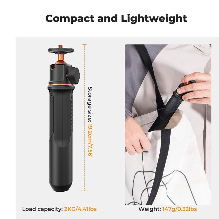 Produktbild K&F Concept 3-in-1 selfie stick + desktop stand mobile phone holder + GoPro adapter + Bluetooth remote control