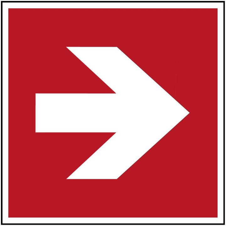 Etichetta energetica Brady Cartello di sicurezza ISO - Direzione