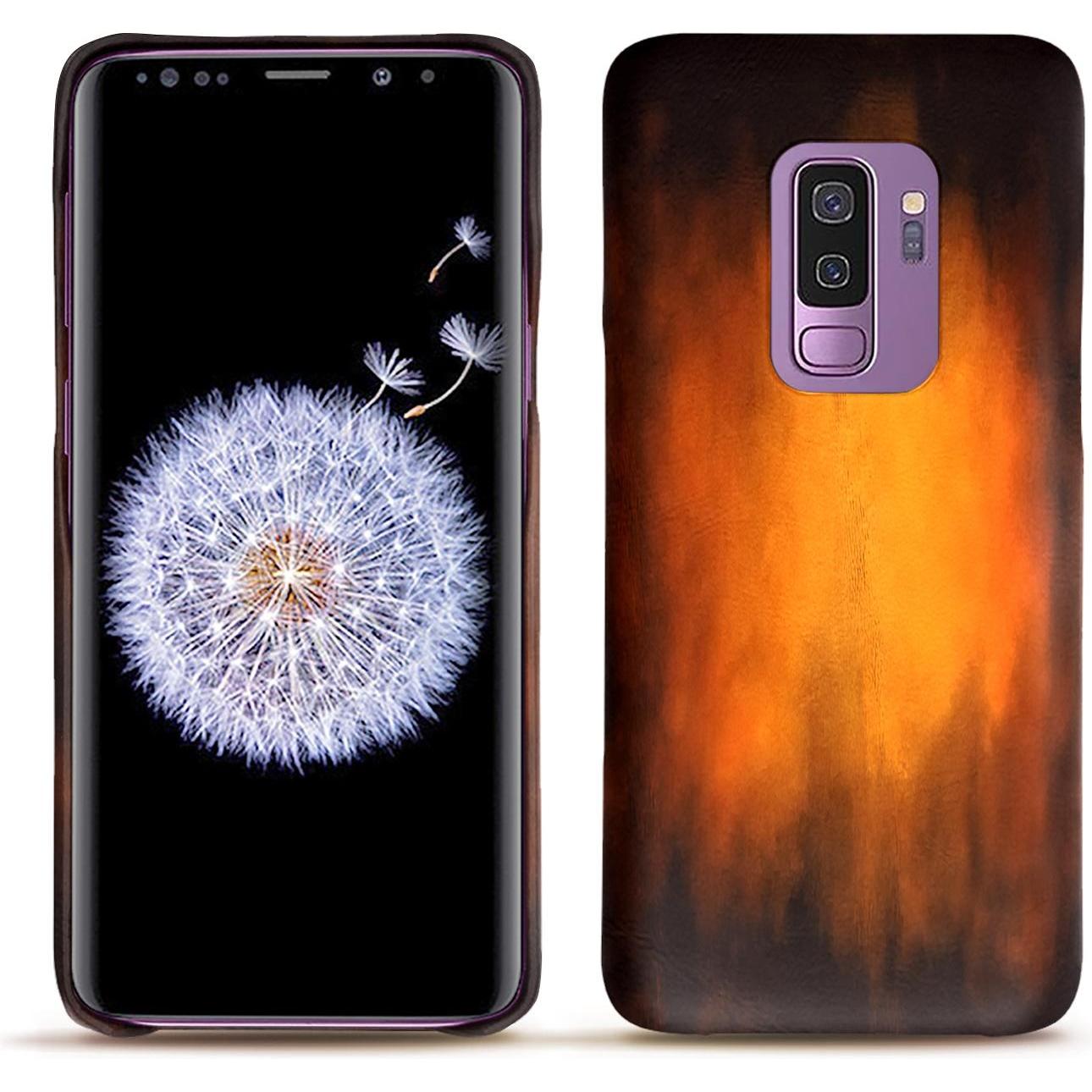 Noreve Lederschutzhülle (Samsung Galaxy S9+), Smartphone Hülle, Violett