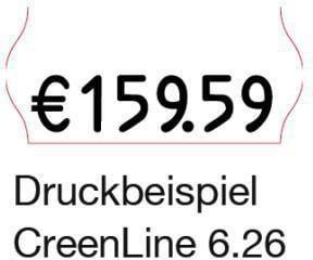 Produktbild Creenline Preisauszeichnungsgerät CL 6.26 max. Anzahl der Druckzeilen: 1 Druckzeil Anzahl der Zeichen pro Z...