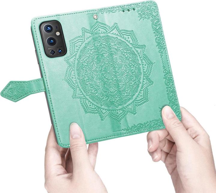 Produktbild König Design Hülle Handy Schutz für OnePlus 9 Pro Case Flip Cover Tasche Etuis Bumper Grün (Realme 9 Pro+)