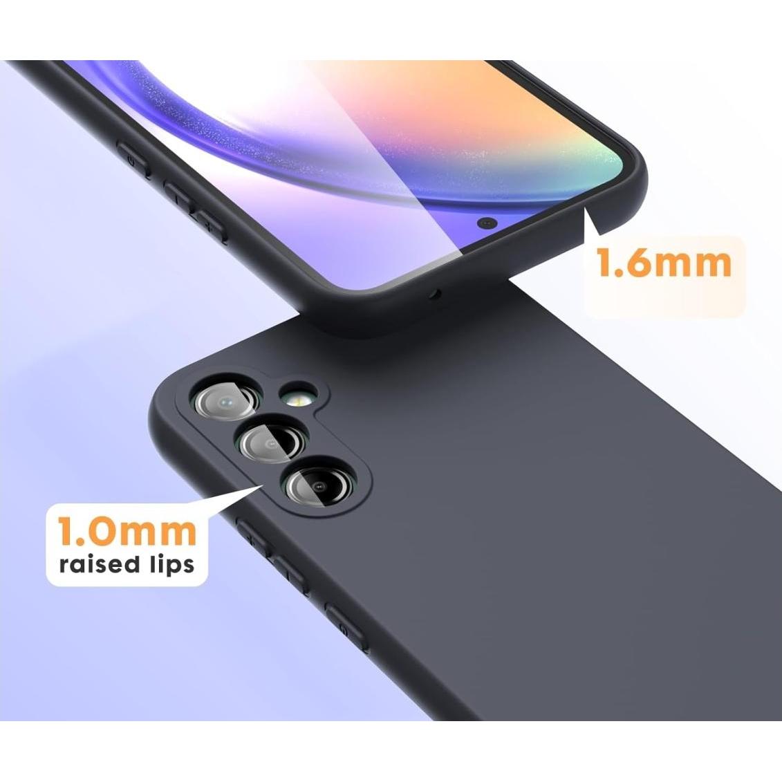Thumbnail - Screenguard Samsung Galaxy A54 5G Liquid Silicone Case Hülle (Samsung Galaxy A54 5G), Smartphone Hülle, Grau