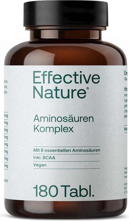 Actual product image Effective Nature EAA Essential Amino Acids 180 Tabs (180 Piece, Pills, 180 g)