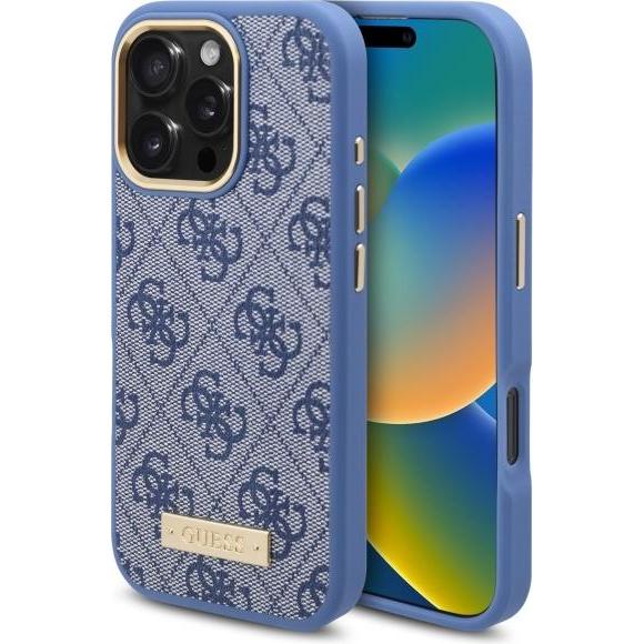 Thumbnail - Guess GUHMP16XU4GPRB iPhone 16 Pro Max 6.9" niebieski/blue hardcase 4G Logo Plate MagSafe (Apple iPhone 16 Pro Max), Sma...