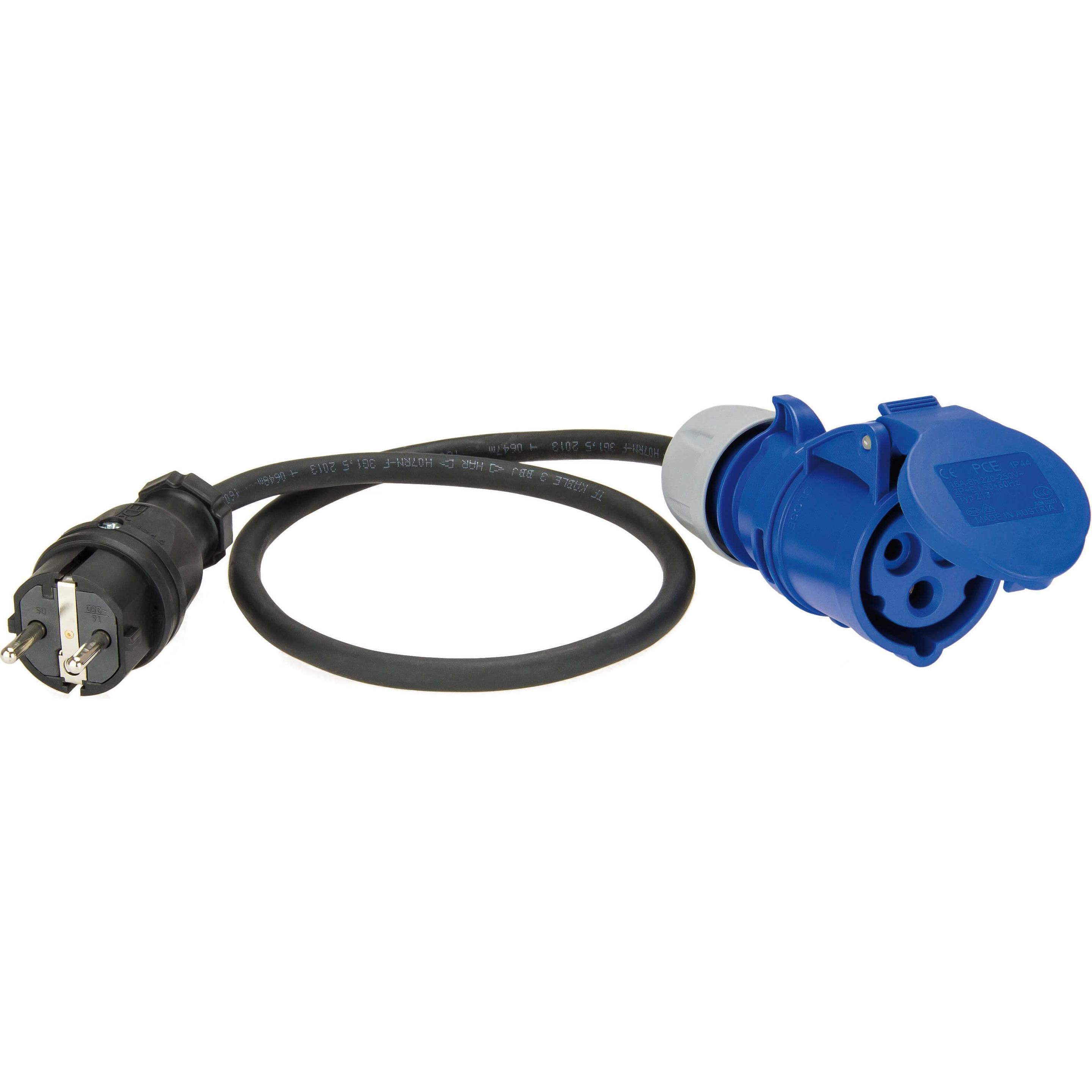 Thumbnail - PCE, Netzstecker + Netzkupplung, CEE Caravan Adapterleitung 230V 16A IP44 9009