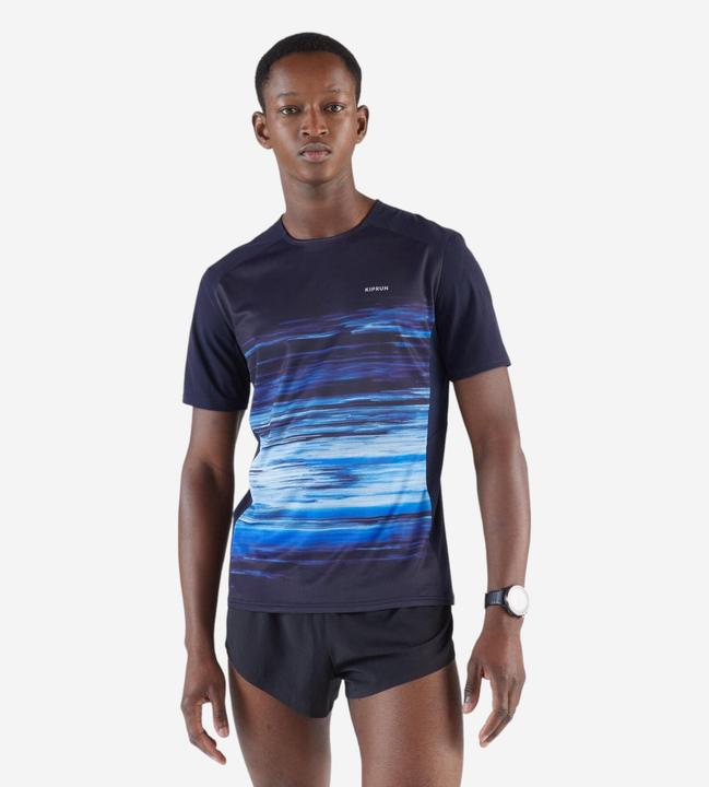 Actual product image Kiprun Laufshirt kurzarm Herren atmungsaktiv - blau (S)
