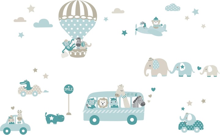 Image du produit Lovely label Tournée de tatouage mural d'animaux (32 x 21 cm)