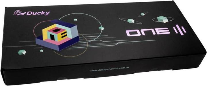 Actual product image Ducky One 3 Classic Black/White TKL Gaming Keyboard, RGB LED - MX-Blue (DE, Cable)