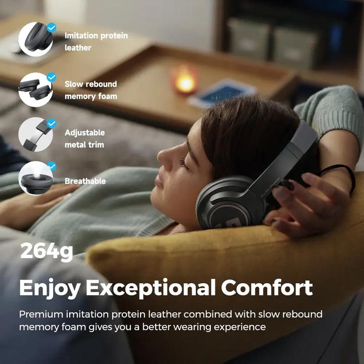 Actual product image Soundpeats Overhead Headset Space black (ANC, 2952 h, Wireless)