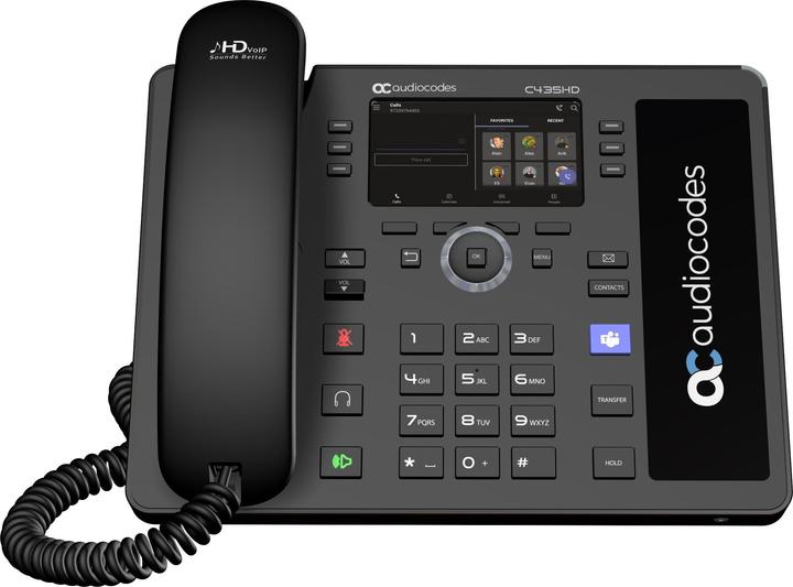 Actual product image Audiocodes Deskphone C435HD Microsoft Teams Black