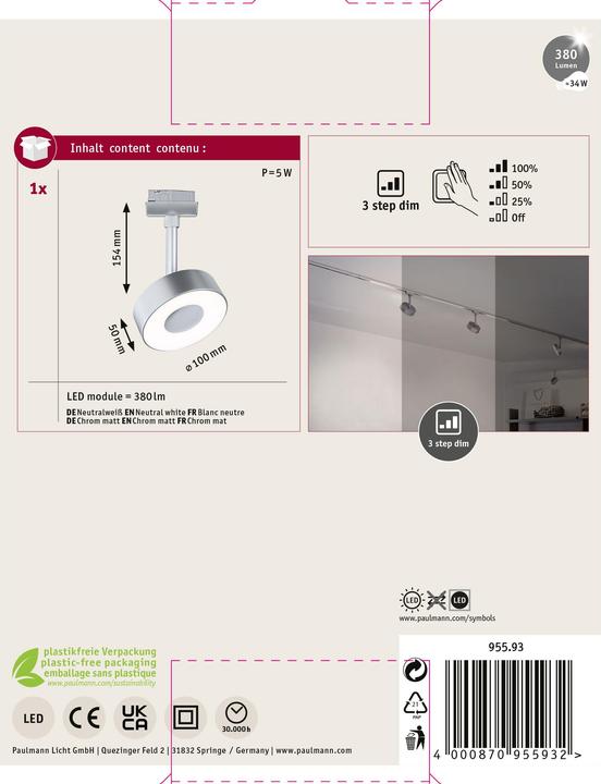 Produktbild Paulmann URail Spot Circle (380 lm)