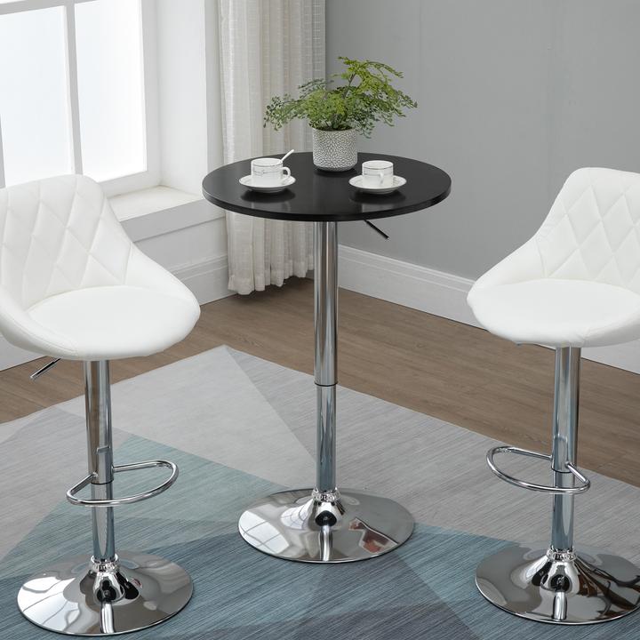 Image du produit Homcom Table de bar avec fonction de réglage en hauteur (Ø 61 x 90 cm)
