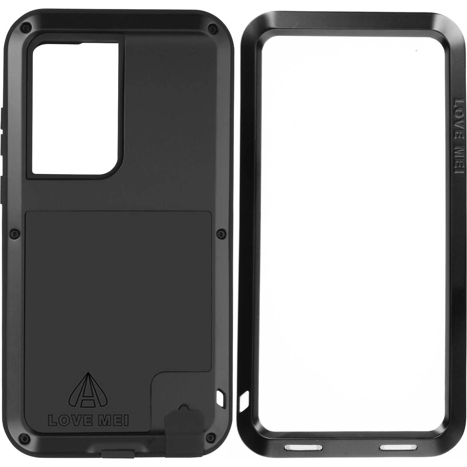 Love Mei Powerful Series (Samsung Galaxy S22 Ultra), Smartphone Hülle, Schwarz