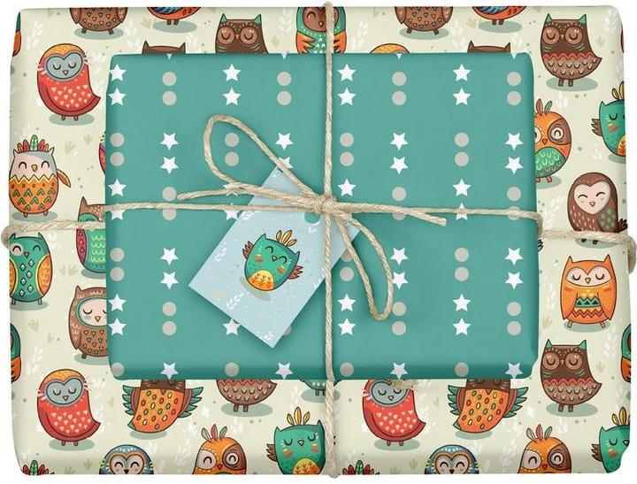 Produktbild Dabelino Geschenkpapier-Set Eulen (4x)