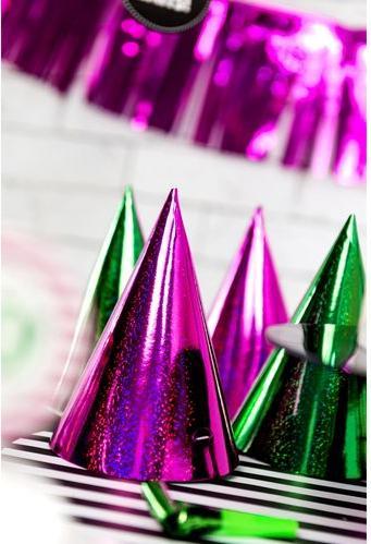 Productafbeelding Partydeco Feestmutsen Holografisch Veelkleurig, 16 x 10 cm, 20 stuks (20 Stuk)