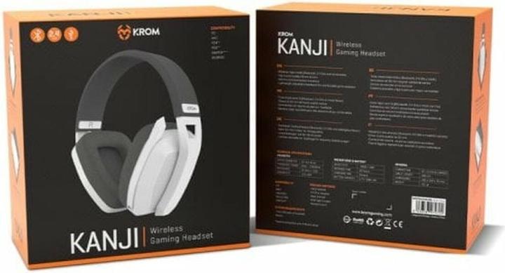 Actual product image Krom Auriculares Gaming Kanji Wireless Blanco (Cable, Wireless)