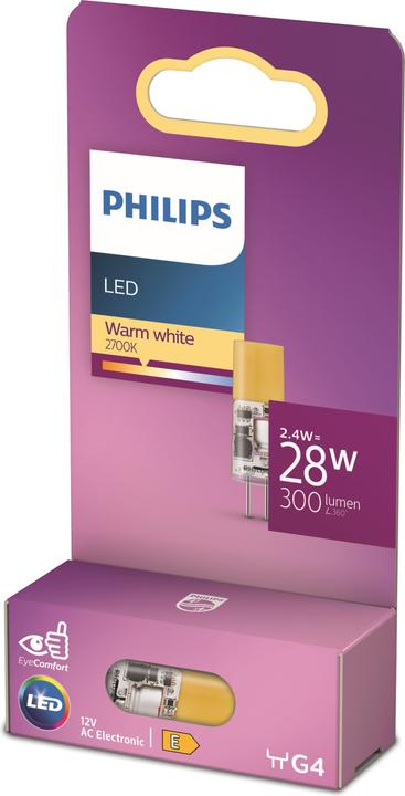 Actual product image Philips transparent (G4, 2.40 W, 300 lm, 1 x, E)