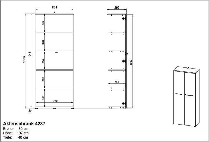 Image du produit Germania Agenda (80 x 40 x 197 cm)