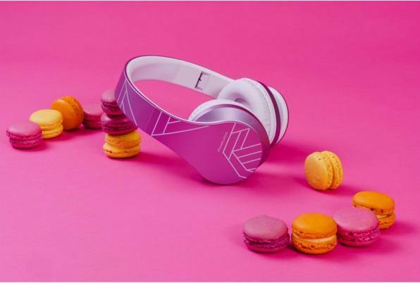 Produktbild PowerLocus Wireless Headphones for kids P2 (pink-white)