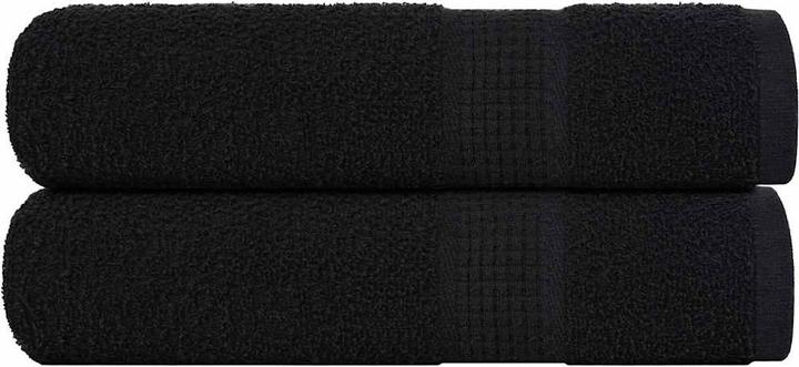 Image du produit vidaXL Serviettes 2 pcs. Noir 50x100 cm 360 g/m² 100% coton Serviette de bain (50 x 100 cm)