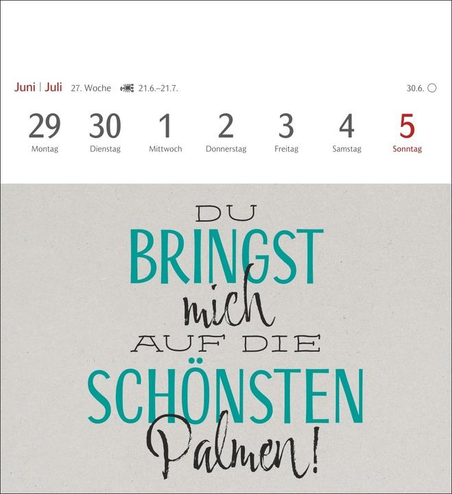 Productafbeelding Harenberg Typo-Sprüche-Kalender Postkartenkalender 2026 - Mit 53 Postkarten (Duits)