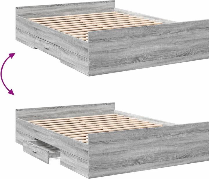 Image du produit vidaXL Cadre de lit avec tiroirs (120 x 190 cm)