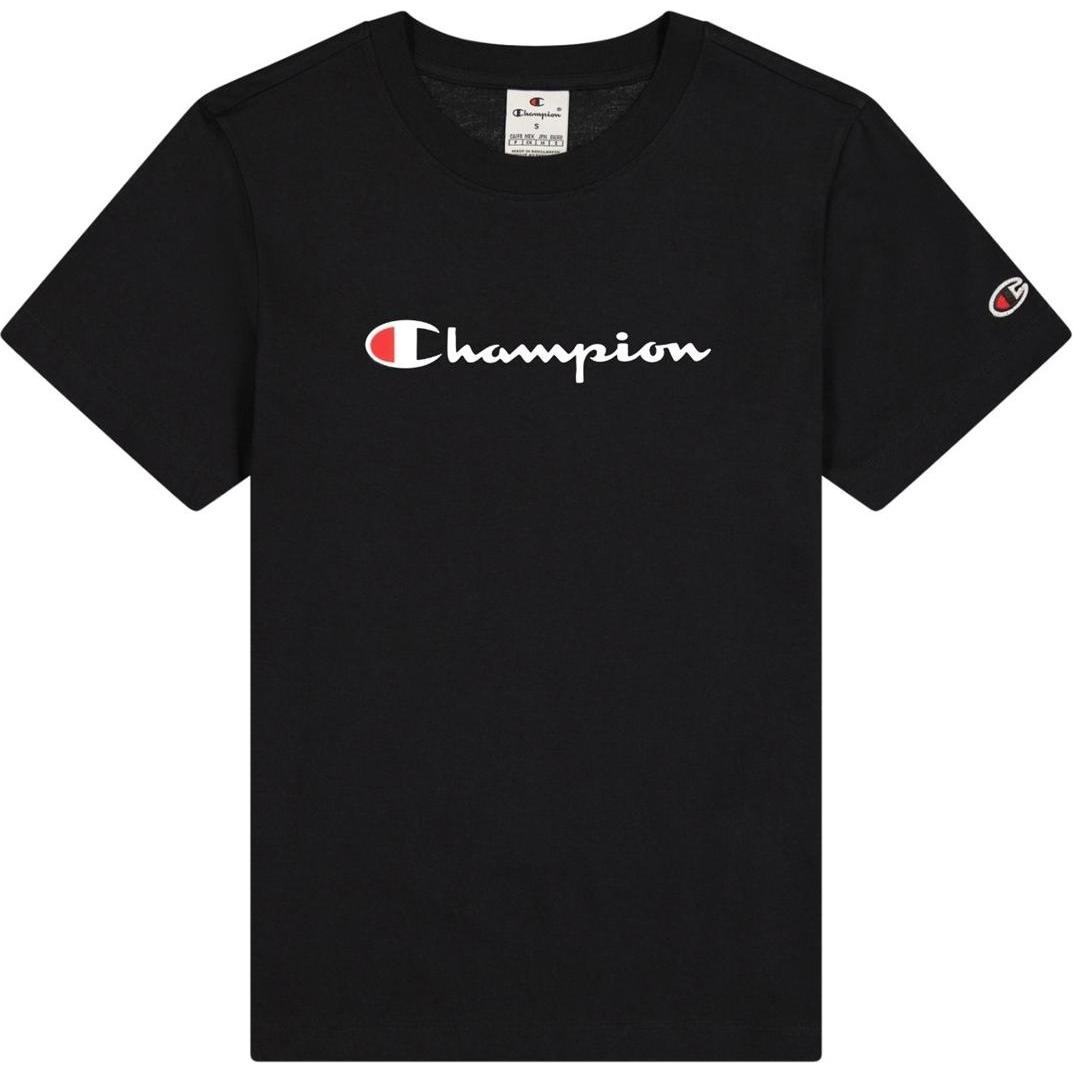 Champion, Damen, Sportshirt, Koszulka damska SS Tee czarna 117534 KK001 L (L), Schwarz, L