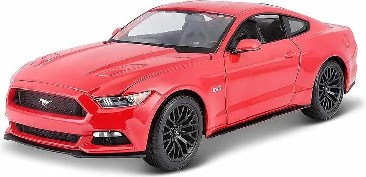 Maisto Ford Mustang '15: Modellauto mit Federung, Massstab 1:18, Türen und Motorhaube beweglich, Fertigmode