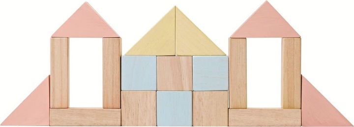 Produktbild Plantoys 40 Holzbausteine Pastell