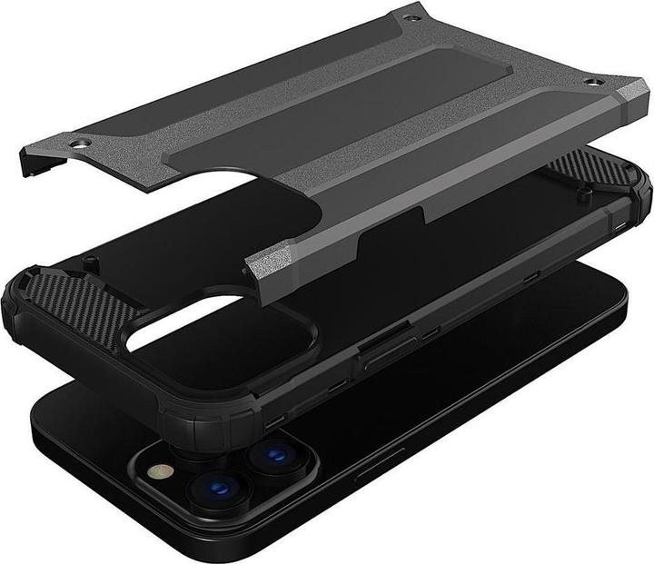 Actual product image Hurtel Hybrid Armor case iPhone 14 Pro Max armoured hybrid case black (Apple iPhone 14 Pro Max)