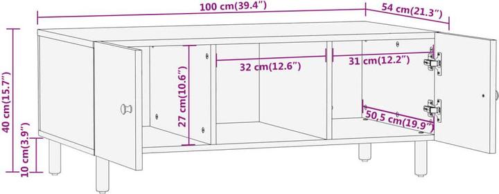 Actual product image vidaXL Finnegan (100 x 54 x 40 cm)