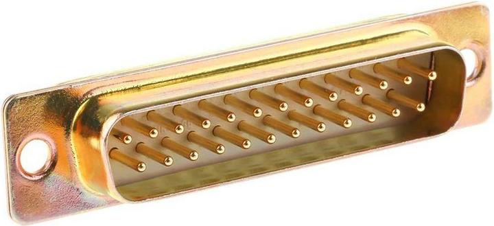RS PRO Sub-D connector B male, 25-pin / grid 2,77mm, paneelmontage soldeeraansluiting