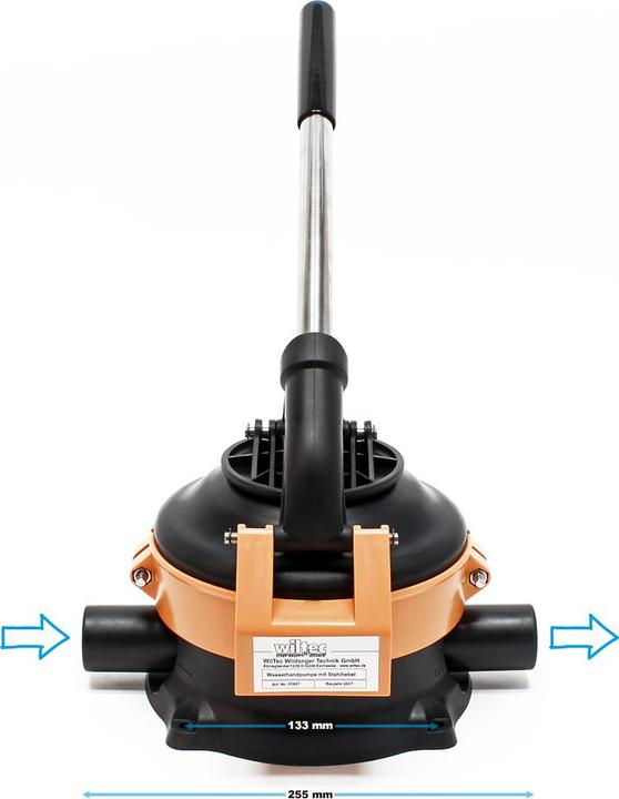 Actual product image Wiltec Handpumpe Wasserpumpe manuell Stahlhebel rostfrei Gartenpumpe Pumpe Wasser (Garden pump)