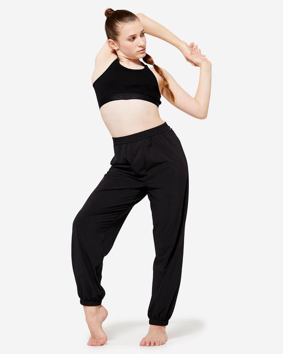 Produktbild Domyos Tanzhose Modern Jazz Mädchen weit und leicht - schwarz (140)