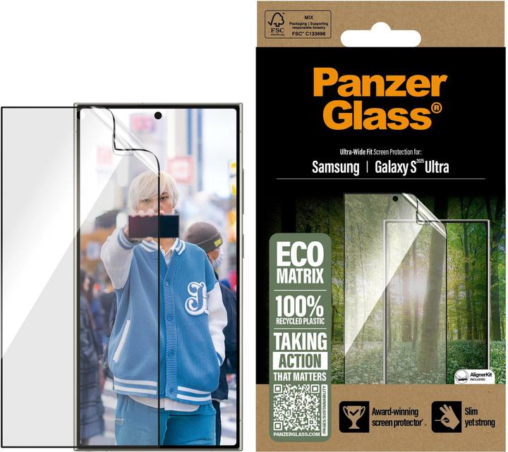 Produktbild PanzerGlass ® ECO MATRIX Displayschutz Samsung Galaxy S 2025 Ultra | Ultra-Wide Fit (1 Stück, Samsung Galaxy S25 Ultra)