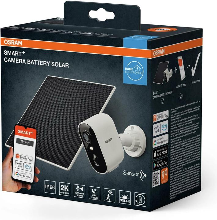 Produktbild Osram Smart+ Wifi Outdoor Camera Battery Solar White (2560 x 1440 Pixels)