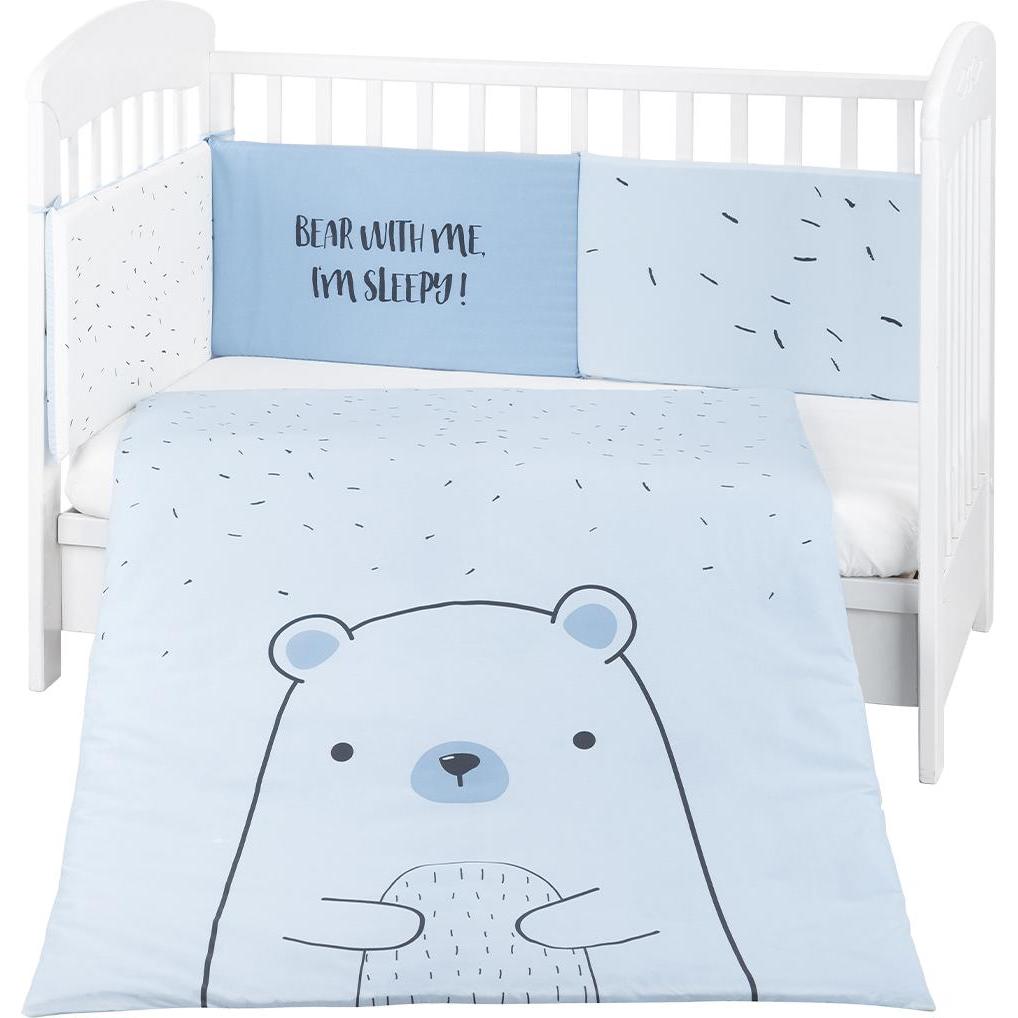 Kikkaboo, Kinderbettwäsche, Bettwäsche Bär 3-tlg 135 x 95