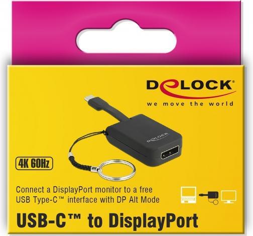 Produktbild Delock Monitoradapter USB Typ-C zu DP, DP Alt (DP, 8 cm)