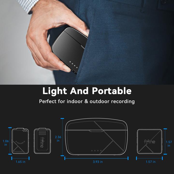 Actual product image Fifine M9 Noise Cancelling Lavalier Microphone