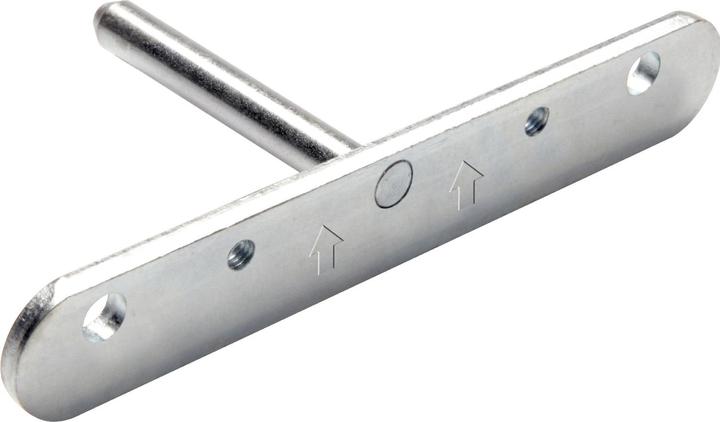 Actual product image Italiana Ferramenta Triade Maxi/XXL mounting plate, drilling depth 60 mm, die-cast zinc (1 pcs.)