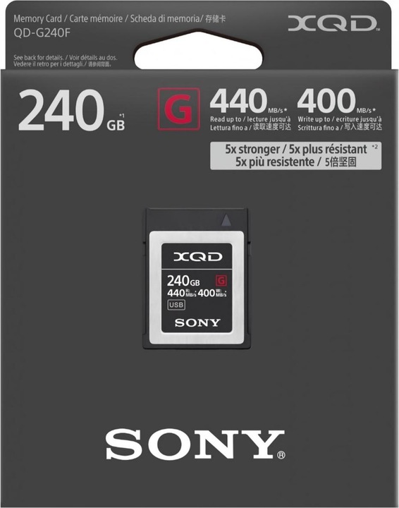 Actual product image Sony XQD G Series (240 GB, XQD)