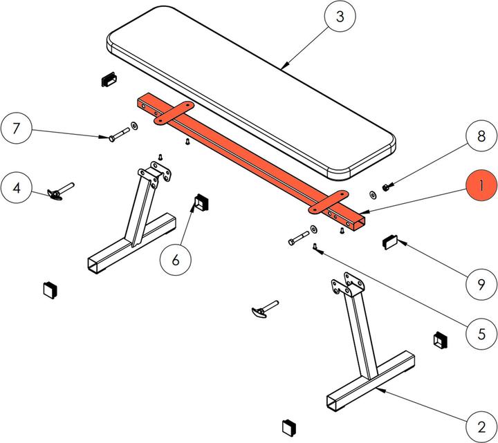 Image du produit Corength Rueckenlehnenstuetze Ersatzteil fuer Hantelbank