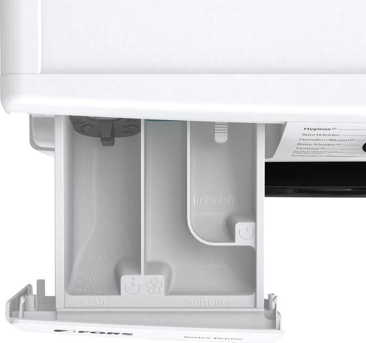 Actual product image Fors SWISS PRIME washing machine, white with black door WA 940 ASD White (9 kg, Left)