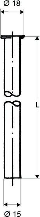 Image du produit Schell Tube cuivre 15 mm pour 1/2 pouce, rebord 18mm chromé 1000mm