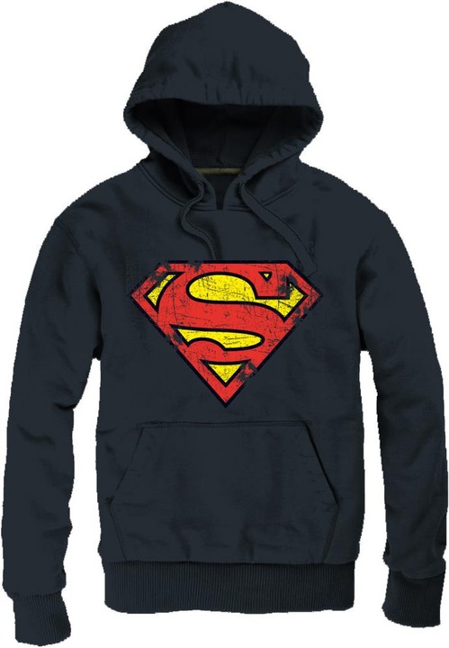 Codi Superman Kapuzenpullover Logo schwarz (M)