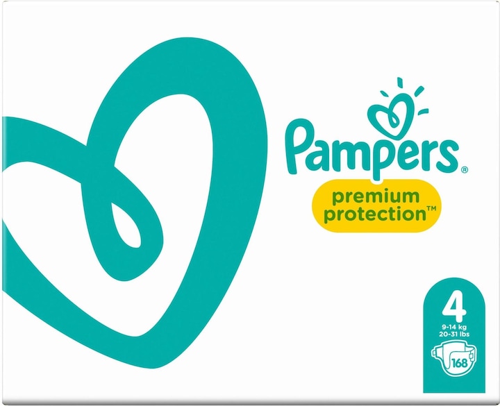 Produktbild Pampers Premium Protection (Gr. 4, Monatsbox, 168 Stück)