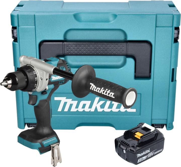 Produktbild Makita DDF 492 F1J Akku Bohrschrauber 18 V 141 Nm Brushless + 1x Akku 3,0 Ah + Makpac - ohne (Akkubetrieb)